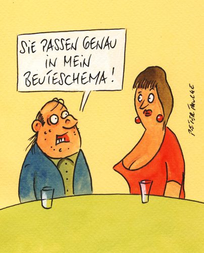 Cartoon: beuteschema (medium) by Peter Thulke tagged männer