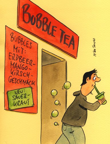 Cartoon: bubble tea (medium) by Peter Thulke tagged bubble,tea,bubble,tea