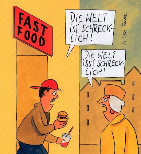 Cartoon: fastfood (medium) by Peter Thulke tagged fastfood,fastfood