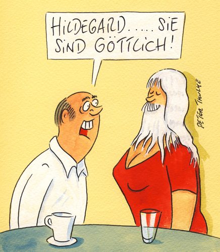 Cartoon: göttlich (medium) by Peter Thulke tagged mann,mann