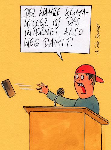 Cartoon: klimakiller (medium) by Peter Thulke tagged klimakiller,stromverbrauch,klimakiller,stromverbrauch