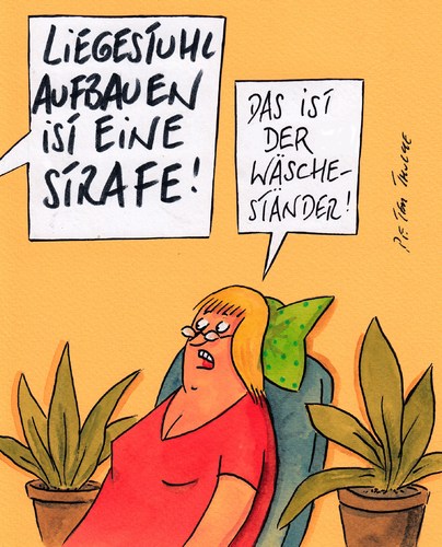Cartoon: liegestuhl (medium) by Peter Thulke tagged liegestuhl,liegestuhl