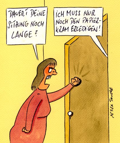 Cartoon: papierkram (medium) by Peter Thulke tagged ehe,ehe