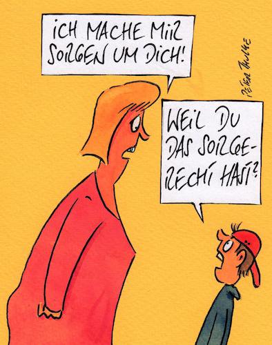 Cartoon: sorgen (medium) by Peter Thulke tagged sorgerecht