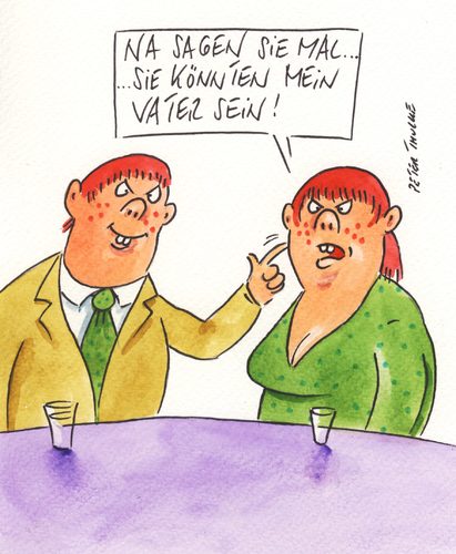 Cartoon: vater (medium) by Peter Thulke tagged flirt,flirt