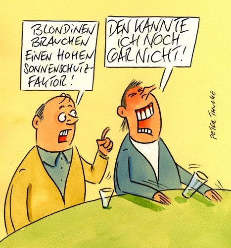 Cartoon: witz (medium) by Peter Thulke tagged witz,sonnenschutz,witz,sonnenschutz
