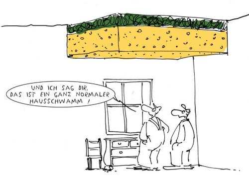 Cartoon: Hausschwamm (medium) by cartoonage tagged maler,anstreicher,