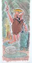 Cartoon: Barney Rubble (small) by Cartoons and Illustrations by Jim McDermott tagged barneyrubble television animation flintstones hannabarbera