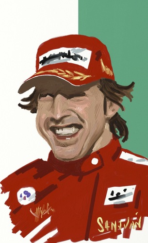Cartoon: Fernando Alonso (medium) by sanjuan tagged alonso,fernando,ferrari,f1