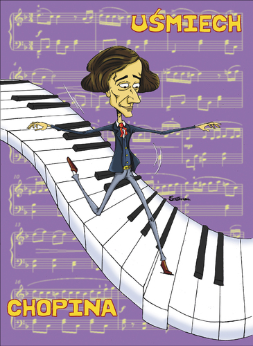 Cartoon: Frederic Chopin (medium) by sebtahu4 tagged frederic,chopin,smile