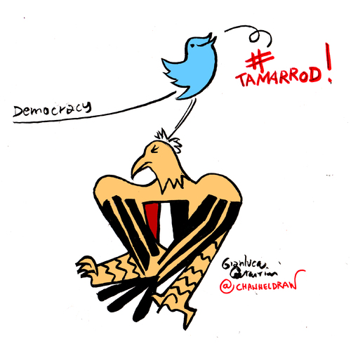 Cartoon: Democracy Tamarrod (medium) by Political Comics tagged democracy,tamarrod,egypt
