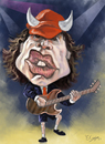 Cartoon: Angus Young ACDC (small) by elidorkruja tagged angus,young
