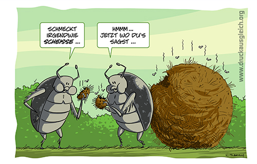 Cartoon: Mistkäfer (medium) by tobra tagged mistkäfer,scheisse,scheiße,essen,schmecken,schmeckt,käfer