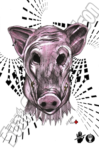 Cartoon: pig (medium) by Suat Serkan Celmeli tagged pig,saw