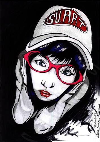 Cartoon: Suart girl (medium) by Suat Serkan Celmeli tagged suart