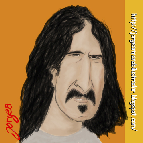 Cartoon: Frank Zappa (medium) by Jorge A tagged digital