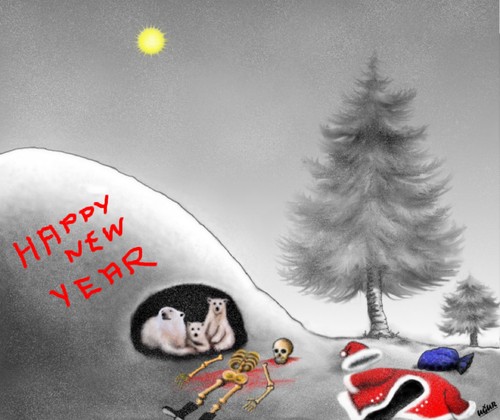 Cartoon: HAPPY NEW YEAR (medium) by ugur demir tagged mm