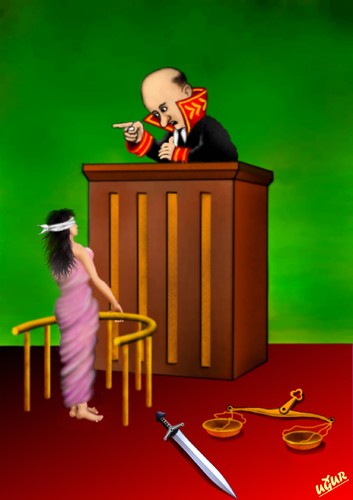 Cartoon: JUSTICE (medium) by ugur demir tagged mm