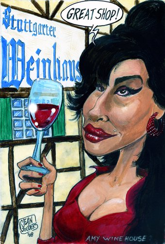 Cartoon: Ami Winehouse (medium) by jean gouders cartoons tagged ami,wine,house,jean,gouders
