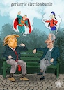 Cartoon: Geriatric election battle (small) by jean gouders cartoons tagged trump,biden,election