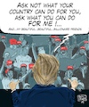 Cartoon: Trump the new Kennedy? (small) by jean gouders cartoons tagged trump,billionaires,musk,profit