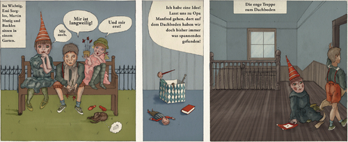 Cartoon: Cartoon (medium) by Sebastian tagged wiese,dachboden,kinder,spielen