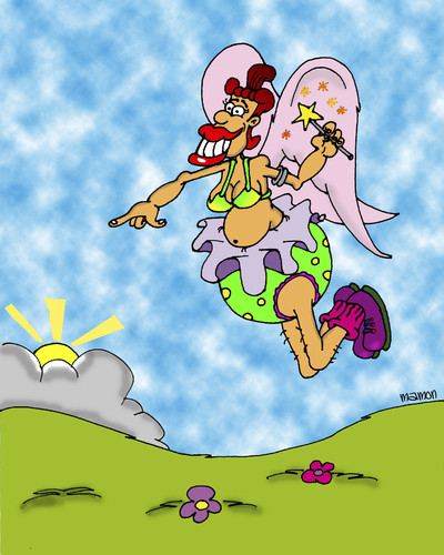 Cartoon: fairy (medium) by mmon tagged fairies