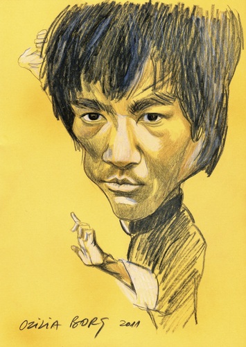 Cartoon: Bruce Lee (medium) by Otilia Bors tagged lee,bruce