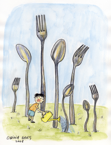 Cartoon: Food international problem (medium) by Otilia Bors tagged otilia,bors