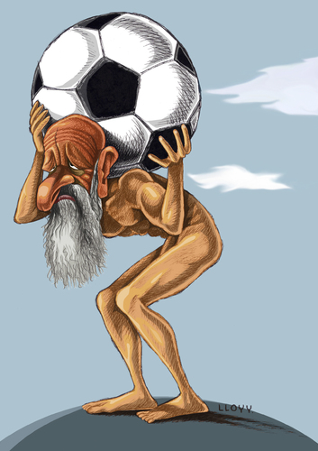 Cartoon: Atlas (medium) by lloyy tagged atlas,soccer,sport