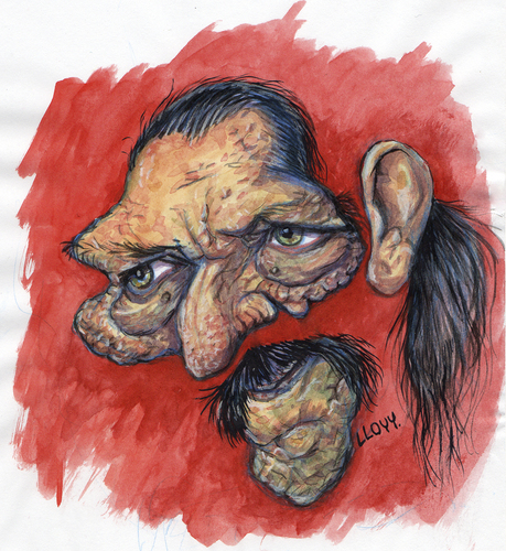 Cartoon: Danny Trejo (medium) by lloyy tagged actors,movie,famous,caricatura