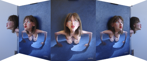 Cartoon: Sophie Marceau Panoramic (medium) by lloyy tagged sophie,marceau,actress,famous,people