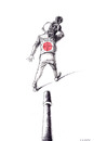 Cartoon: Objetivo peligrosamente armado (small) by lloyy tagged politics,politica,prensa,libertad,expresion