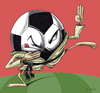 Cartoon: Self-defence (small) by lloyy tagged soccer sport humor