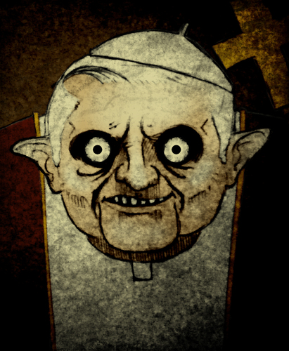 Cartoon: Pope (medium) by Hentamten tagged pope,ratzinger