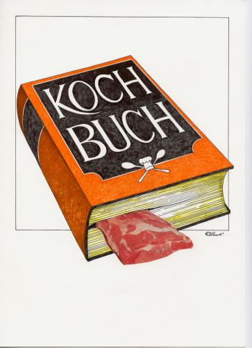 Cartoon: kochbuch (medium) by ruditoons tagged buch,