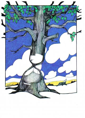 Cartoon: Orangerie 2 (medium) by ruditoons tagged nature,time,