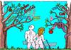 Cartoon: Adam and Eve (small) by srba tagged adam,eve,bible,religion,markets,paradise,edens,garden