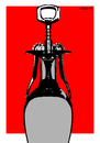 Cartoon: Lady Wine (small) by srba tagged lady,wine,glass,opener