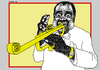 Cartoon: Louis Armstrong - Satchmo (small) by srba tagged satchmo jazz music art entertainment