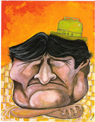 Cartoon: Evo Morales again (medium) by dimaz_restivo tagged evo,morales