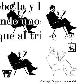 Cartoon: asiento (medium) by german ferrero tagged asiento,leer,read,sit