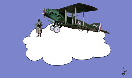 Cartoon: Aviator (medium) by german ferrero tagged aviator,plane,aviador,nube,avion,cloud,buscando,looking,for,orientacion,orientation,ger