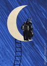 Cartoon: Luna (small) by german ferrero tagged luna moon music musicos night noche antruejo