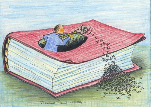 Cartoon: books (medium) by charlly tagged books