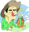 Cartoon: cowboy (small) by MonitoMan tagged cowboy