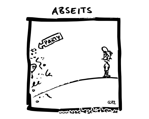 Cartoon: Abseits (medium) by wacheschieben tagged abseits