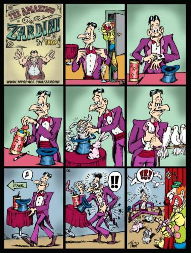 Cartoon: Zardini7 (medium) by thopman tagged magic,humour,funny,cartoon,comic,pantomime,colorfull