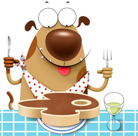 Cartoon: Dogs Dinner (medium) by bill ledger tagged bill,ledger,