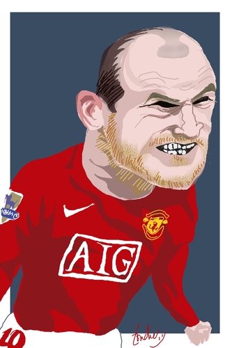 Cartoon: Bad Rooney! (medium) by Bravemaina tagged rooney,england,manchester,united,soccer,football